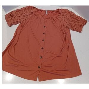 Beautiful Women Blouse PerSeption Plus Size 2X Orange